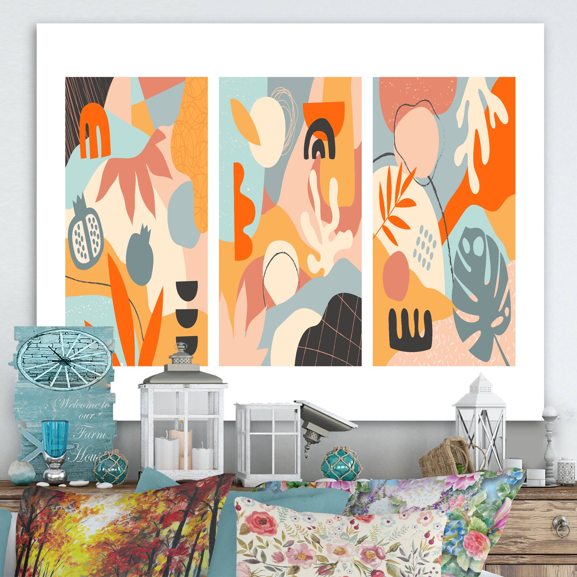 Designart - Minimalistic Compostion of Organic Shapes VII
